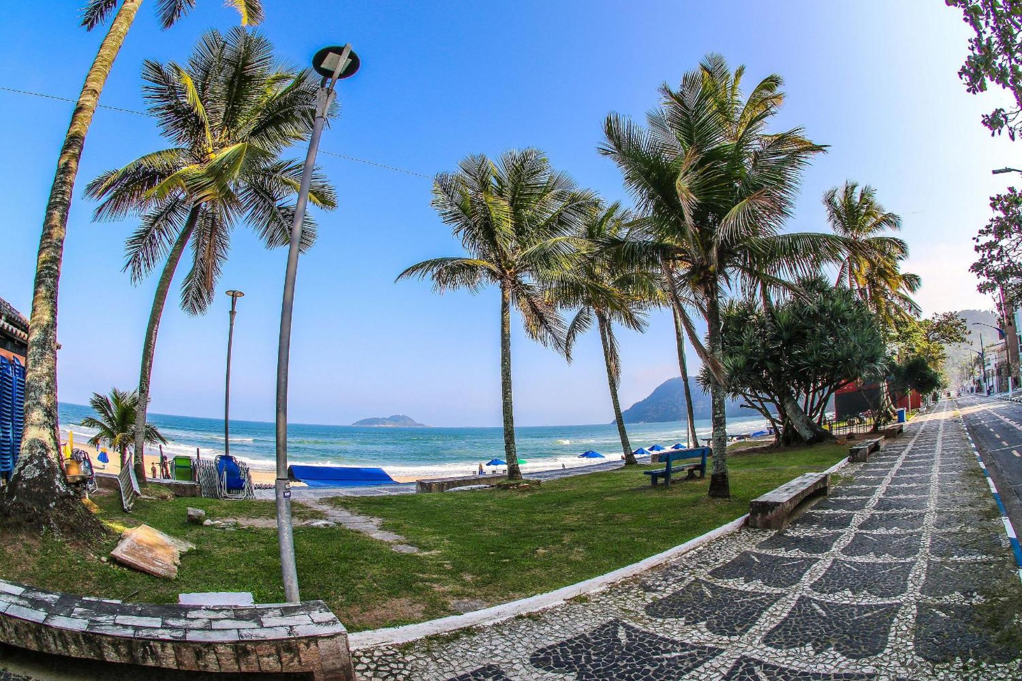 1E-Pe Na Areia Da Praia Do Tombo, 3 Quartos, Ar Cond, 2 Banheiros+Roupas De Cama Guaruja Bagian luar foto