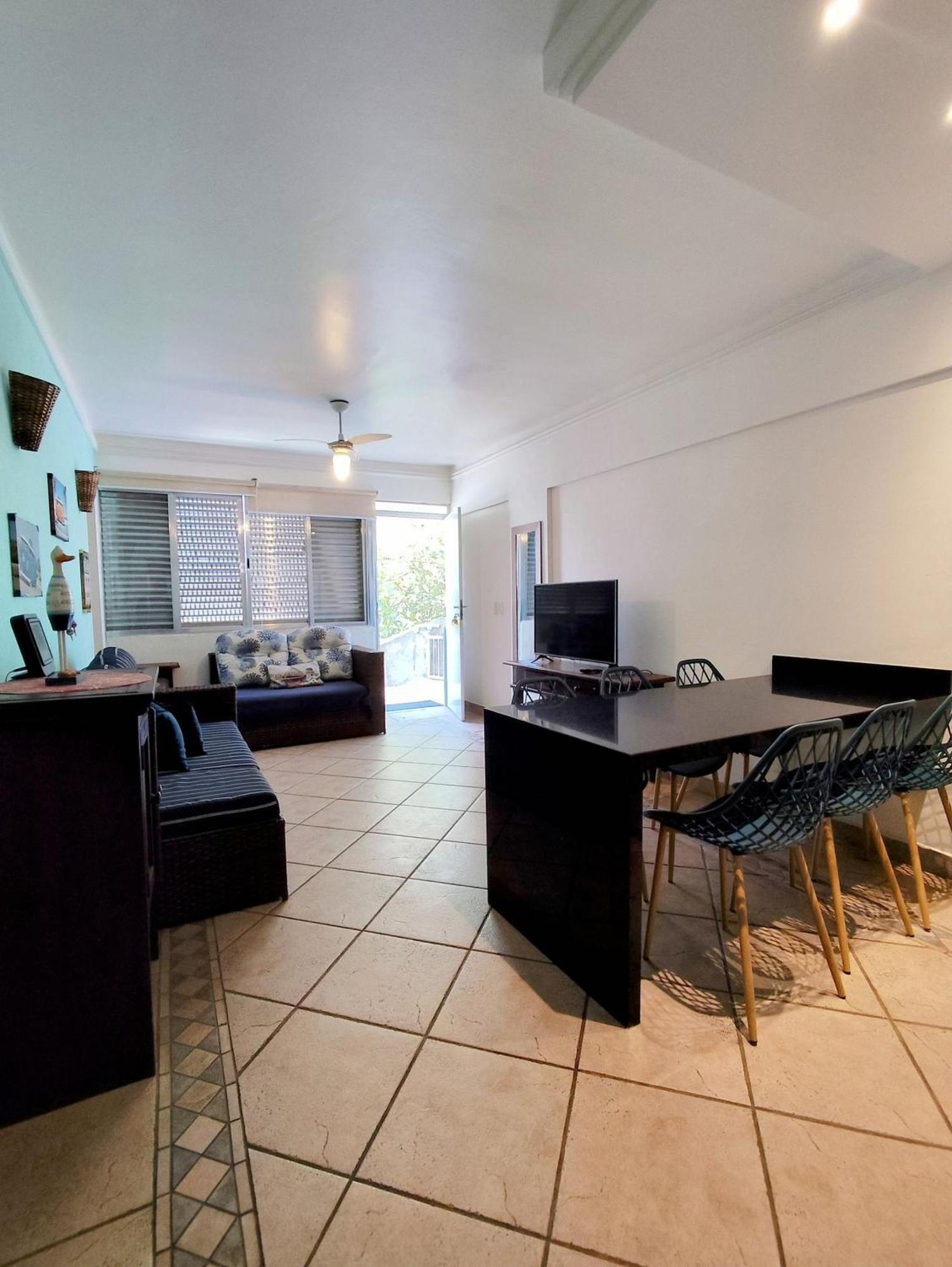 1E-Pe Na Areia Da Praia Do Tombo, 3 Quartos, Ar Cond, 2 Banheiros+Roupas De Cama Guaruja Bagian luar foto
